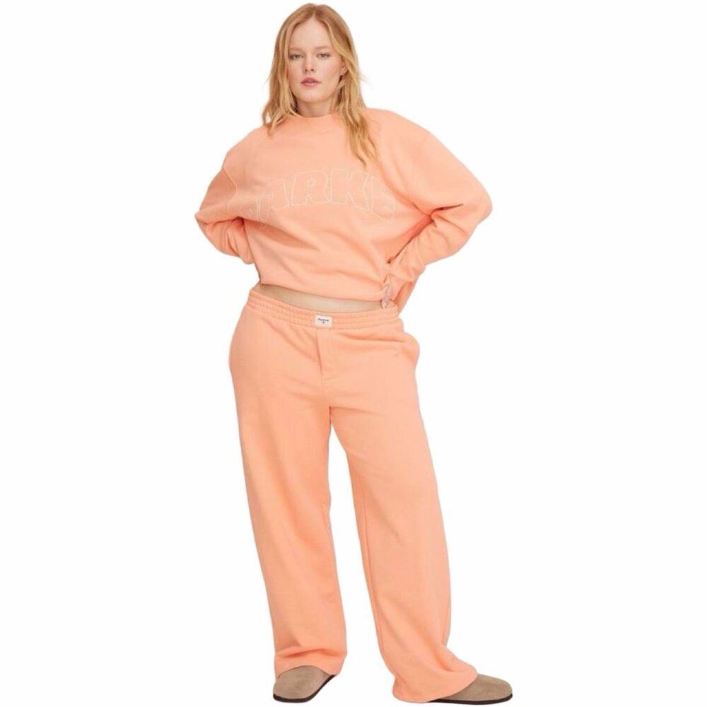 PARKE x Target High Rise Boxer Sweatpants - Size Medium - Orange / Peach